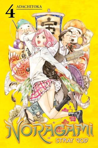 Noragami Volume 4 cover: colorful manga illustration with characters and floral designs.
