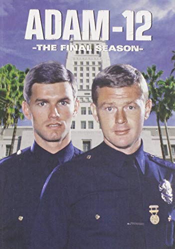 Adam-12 Season 7 DVD cover featuring two police officers and city skyline.