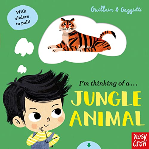 Children’s book cover with a boy and a tiger in a thought bubble.