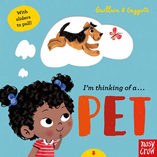 Children’s book cover with a girl thinking about a brown dog.