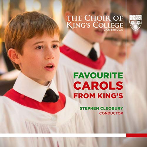 CD cover featuring boy choir members in white robes and red scarves.