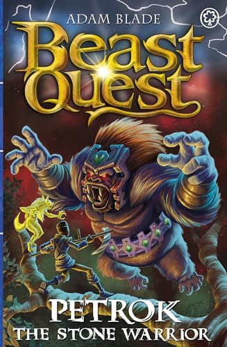Book cover: large stone warrior with a knight fighting below.