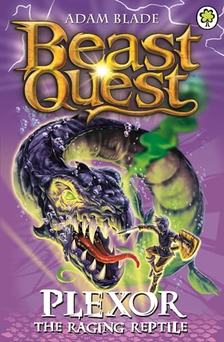 Book cover: knight facing a large, blue and black reptile.