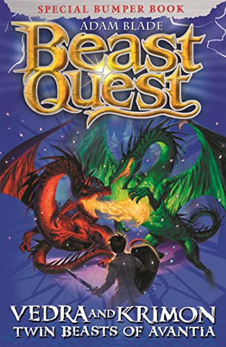 Book cover: two dragons facing a knight, titled “Beast Quest.”