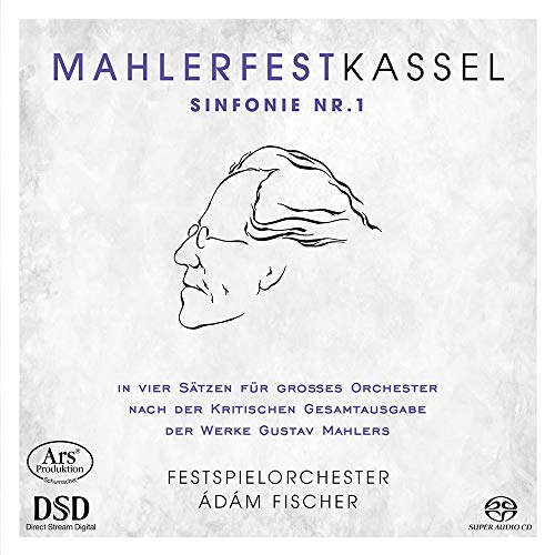 "CD cover with a simple line drawing of a man's profile and text in German."