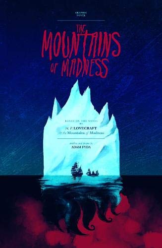 Book cover: icy mountains, ships, and a tentacled creature in red water.