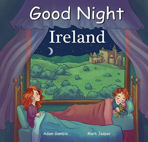 Children’s book cover depicting a bedroom scene with Irish castle view.