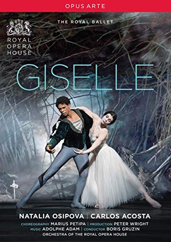 DVD cover for “Adam: Giselle” featuring ballet dancers in costume.