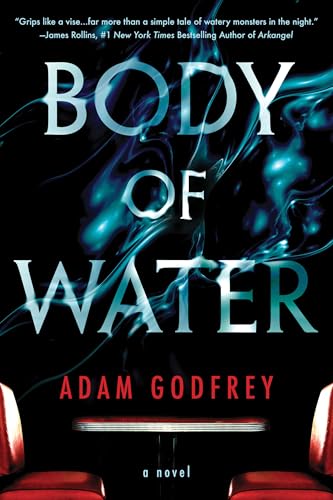 Book cover for "Body of Water" with swirling blue and black imagery.