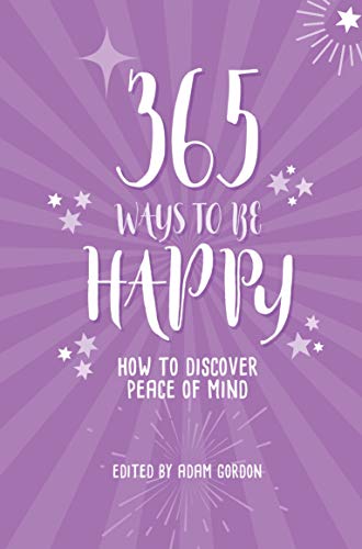 Purple book cover with white text: "365 Ways to be Happy.
