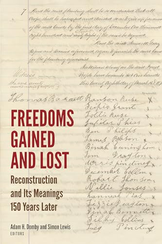 Book cover with handwritten text and red title: "Freedoms Gained and Lost.