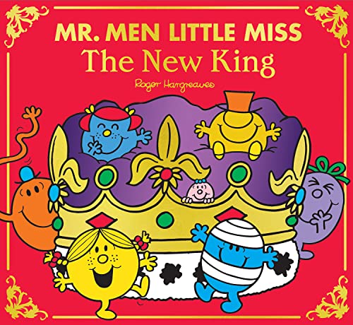 Mr. Men and Little Miss characters surrounding a golden crown.