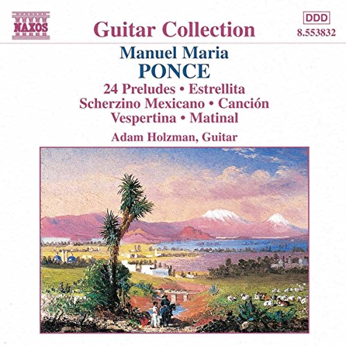 CD cover for Manuel Ponce’s guitar music with a landscape painting.