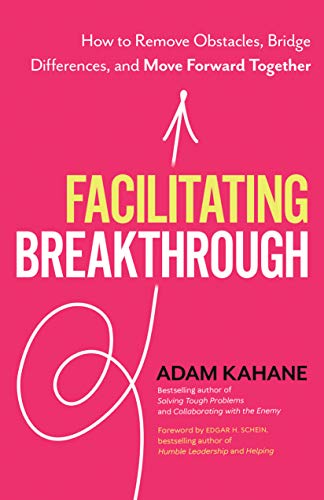 Pink book cover with white arrow graphic and bold yellow title text.