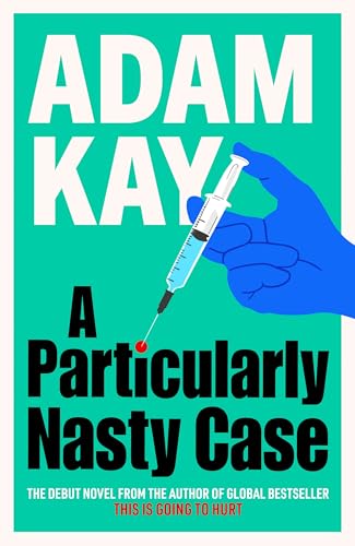 Book cover: teal background, large white text, and a hand holding a syringe.