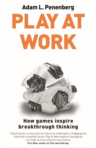 Book cover: "Play at Work" with crumpled paper illustration.