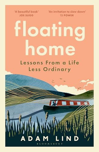 Book cover: "Floating Home" depicts a narrowboat on a river landscape.