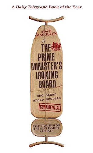 Book cover featuring an ironing board with text and a "CONFIDENTIAL" stamp.
