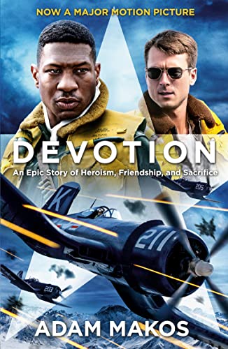 Book cover featuring two pilots and a vintage navy fighter plane.