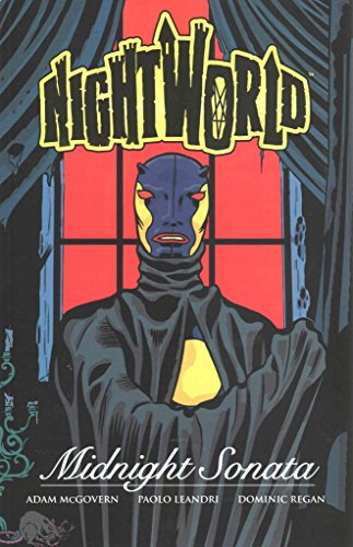 Comic book cover featuring a masked figure in front of a window.