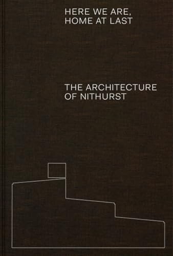 Book cover: "Here We Are, Home At Last" with architectural line drawing.