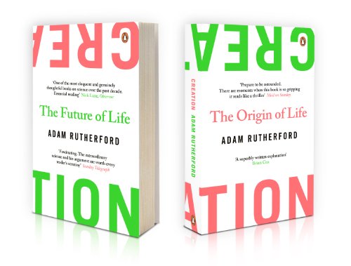 Two book covers for "Creation: The Origin of Life / The Future of Life".