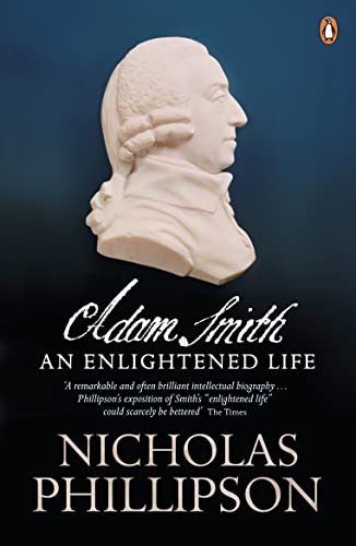 Book cover featuring a white bust of Adam Smith and title text.