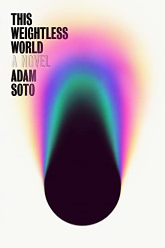 Book cover with colorful abstract design and black central shape.