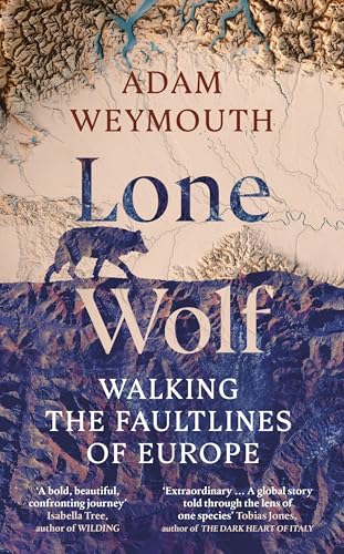 Book cover: a lone wolf silhouetted against a textured, mountainous landscape.