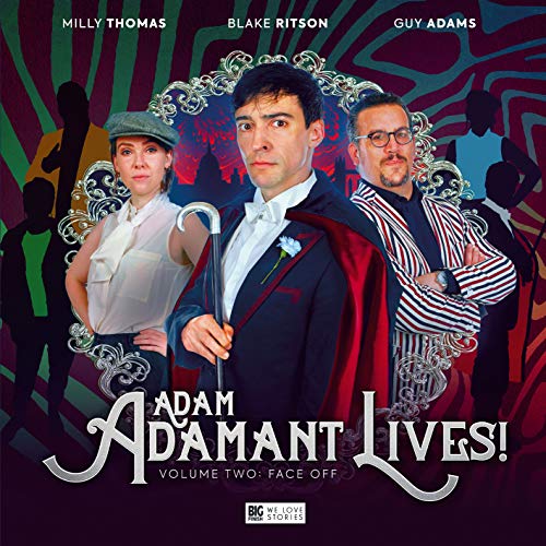 Cover for "Adam Adamant Lives! Volume 2: Face Off" featuring three people.