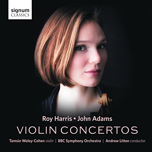 CD cover featuring violinist Tamsin Waley-Cohen with text details.