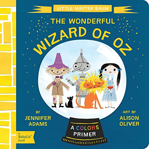 Book cover featuring Dorothy, Scarecrow, Tin Man, and Lion illustrations.