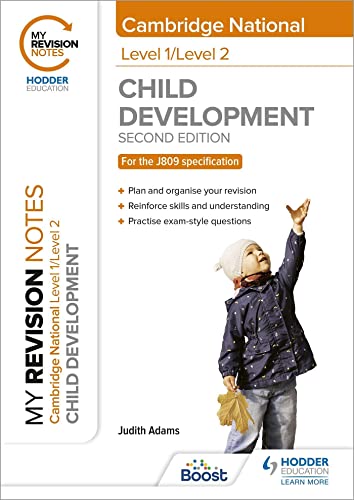 Textbook cover titled My Revision Notes: Cambridge National Level 1/Level 2 Child Development.