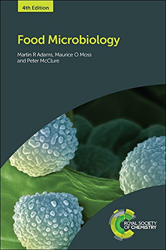 Book cover: "Food Microbiology," 4th edition, with microscopic image.