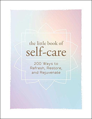Book cover with pastel colors and text reading “The Little Book of Self-Care.”