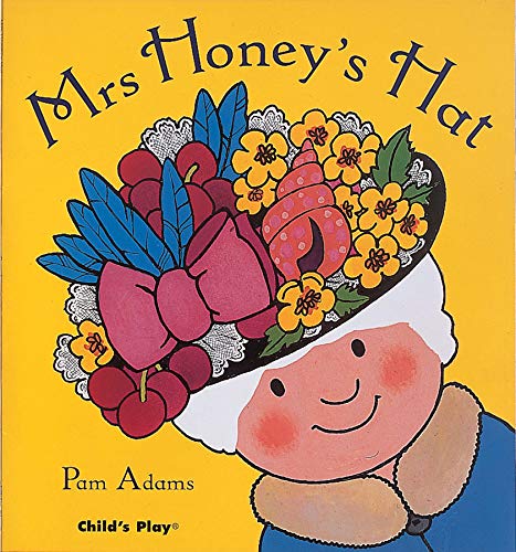 Illustration of a woman with a large, floral and fruity hat.