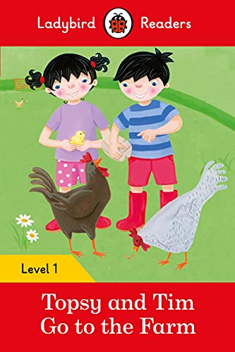 Children feeding chickens on a farm, book cover illustration.