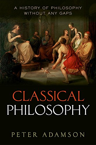 Book cover: “Classical Philosophy” with a painting of ancient philosophers.