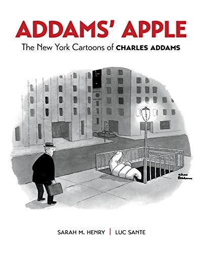 Book cover: “Addams’ Apple” with a cartoon of a man and snake.