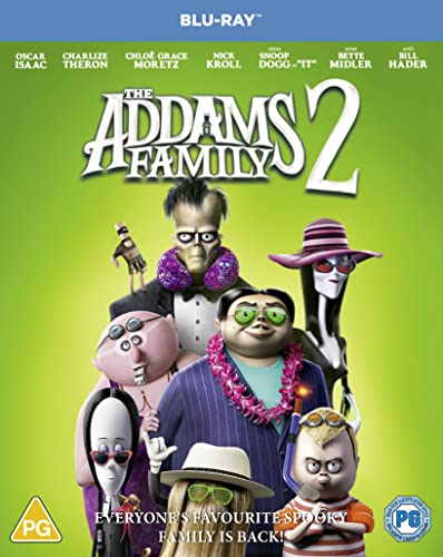 The Addams Family 2 Blu-ray cover featuring the animated family on a green background.