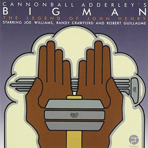 CD cover for Cannonball Adderley’s “Big Man” with abstract hand illustration.