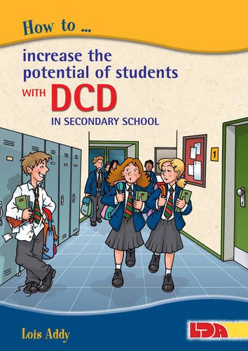 Book cover depicting students in school uniforms with the title about DCD.