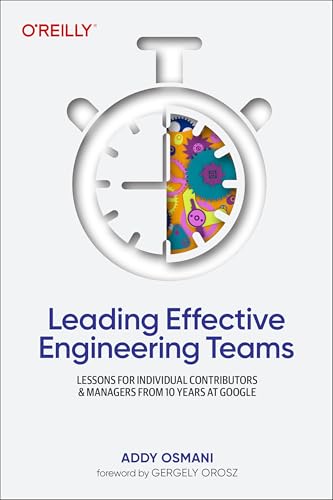 Book cover: "Leading Effective Engineering Teams" with clock and gears imagery.