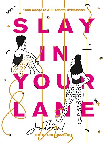 Journal cover with pink text and illustrations of two Black women.