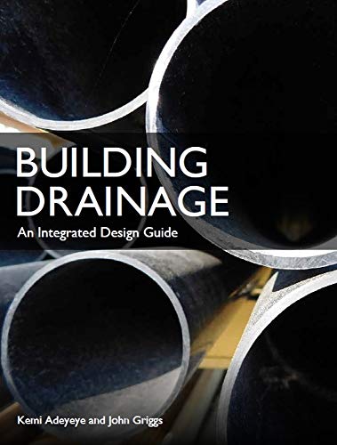 Book cover for “Building Drainage,” featuring metal drainage pipes.