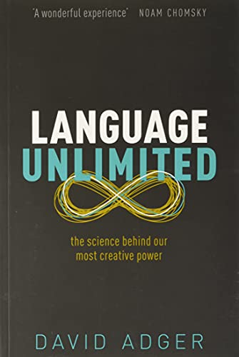Book cover of Language Unlimited by David Adger with an infinity symbol graphic.