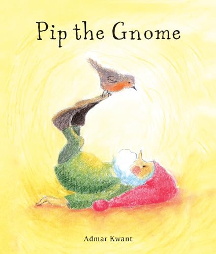 Book cover: a gnome with a red hat and a robin in flight.