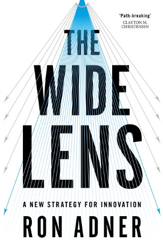 Book cover for "The Wide Lens" with bold text and radiating lines.