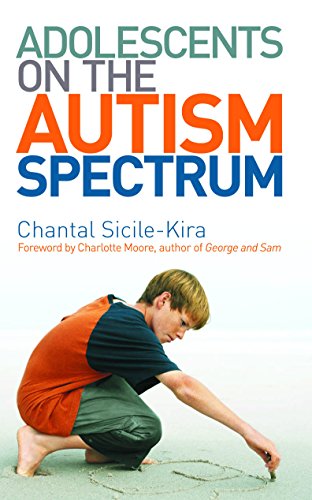 Book cover: "Adolescents on the Autism Spectrum" with a boy on a beach.