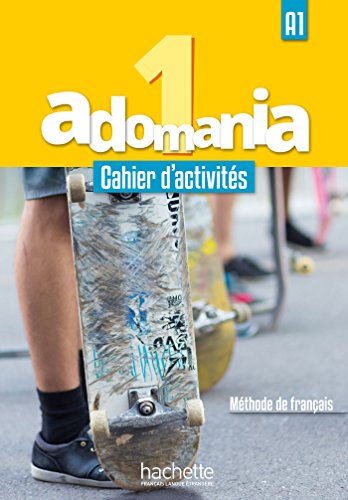 French language activity book, likely with colorful illustrations, for beginner learners (A1 level).